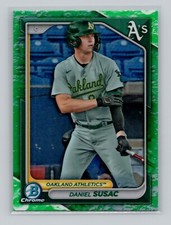 2024 Bowman #BCP-42 Daniel Susac Lunar Glow Refractor Oakland Athletics