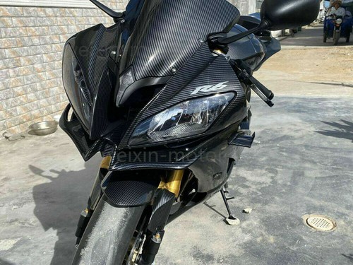 For 2008-2016 YAMAHA YZF R6 Carbon Fiber Upper Front Nose Headlight Fairing Cowl - Picture 7 of 9