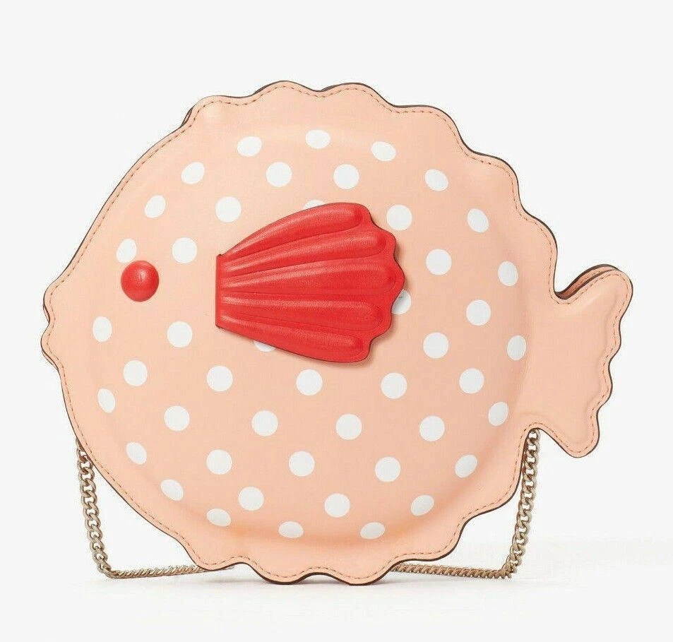 💚 Bolso Bandolera KATE SPADE Puffer Pez Hinchado Novedad Cartera Bolso sin asas Bolso de mano Nuevo con etiquetas Foto 4 de 4