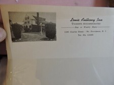 c.1935 Letterhead Louis Anthony Inn Hotel Providence Rhode Island RI