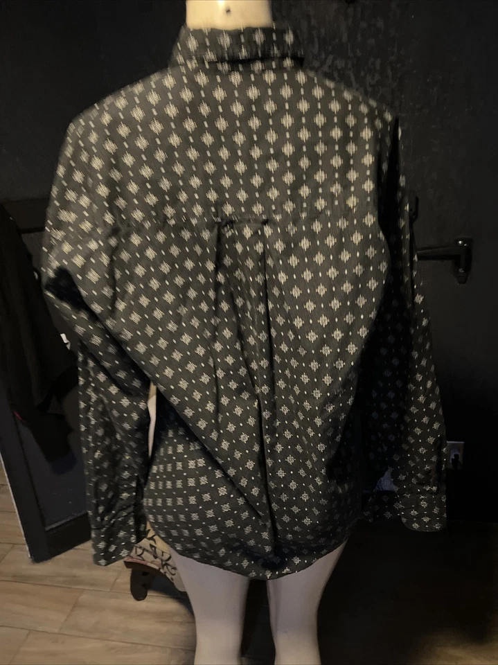 Gorras vintage Ralph Lauren negras con estampado geométrico talla mediana XL Foto 4 de 4