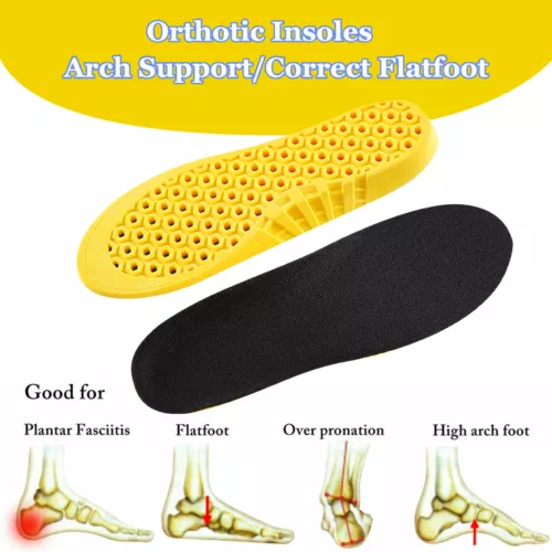 US Memory Foam Orthotic Arch Support Shoes Insoles Inserts Pads Women Men Unisex - Picture 1 of 14