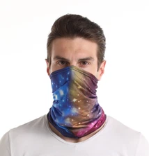 Multi-Use Elastic Silky Face Mask Tube Bandana Cover Neck Gaiter Scarf Bandanna 