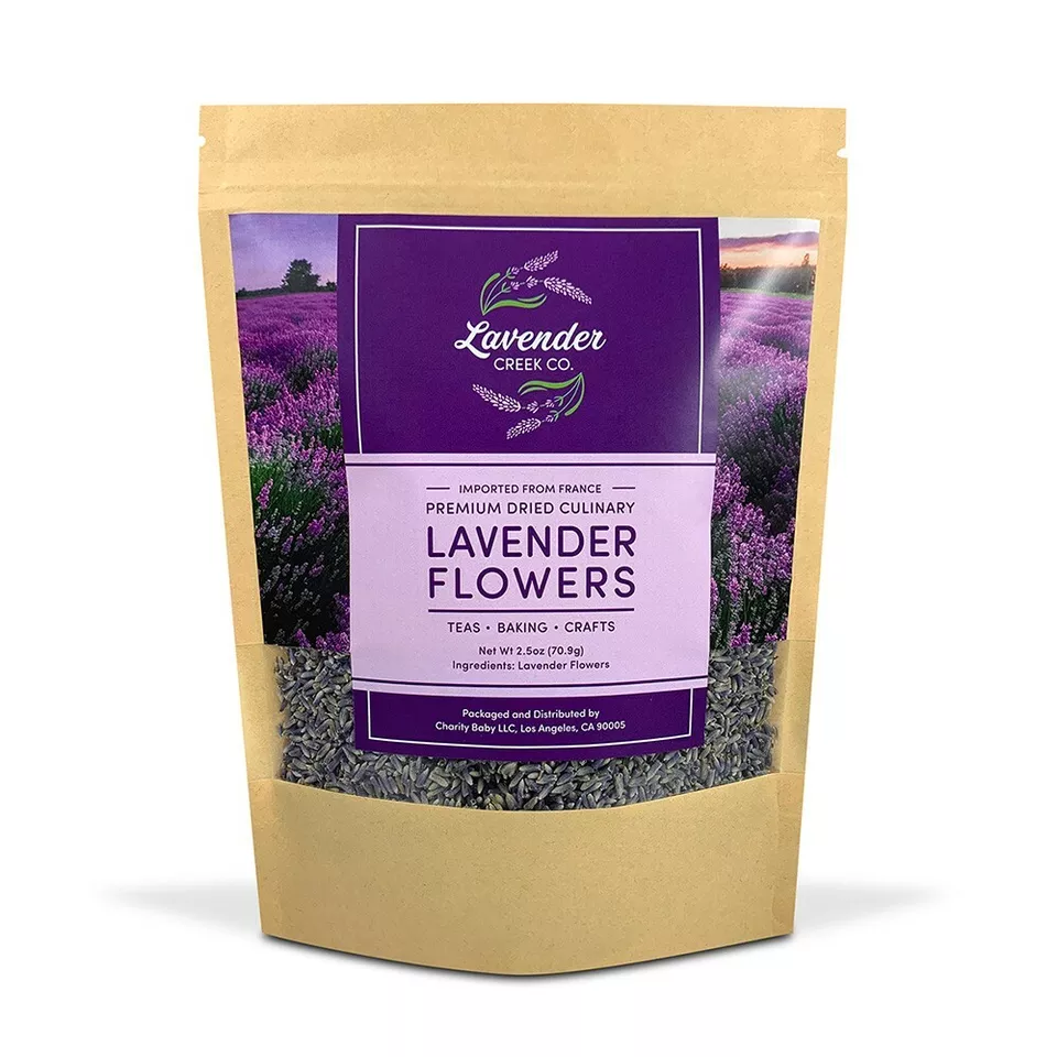 Brotes de flores de lavanda seca - Hierba de grado culinario para lattes, productos horneados, artesanías Foto 2 de 4