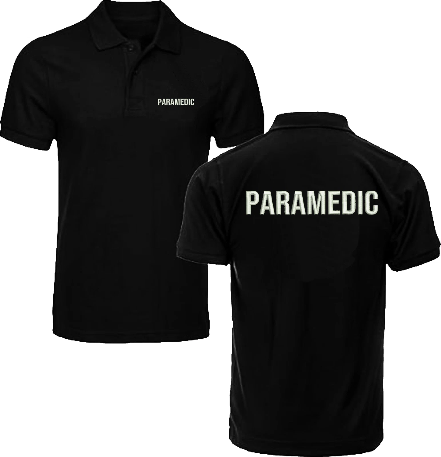 Embroidered Paramedic Occupational Unisex Adults Polo T Shirt