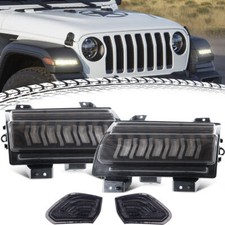 4pc Led Turn Signal Lights Side Marker For Jeep Wrangler Jl Gladiator Jt 2018