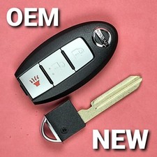 Kbrtn001 - New Oem Nissan Smart Key Remote Keyless Fob 3b Uncut Key With Chip