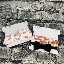 Carter's Just One You 3 Headwraps Total Baby Halloween Fall Novelty Pumpkin Bow