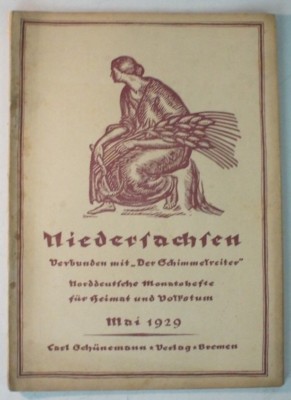 Niedersachsen Monatshefte für Heimat & Volkstum 1929/ 05 Schimmelreiter B8655