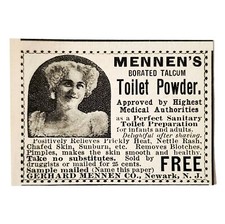 Mennen Borated Talcum Toilet Powder 1897 Advertisement Victorian Medic ADBN1rrr
