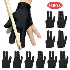 Snooker Billiard Pool Cue Glove Spandex Three Finger Glove for Left Right Hand