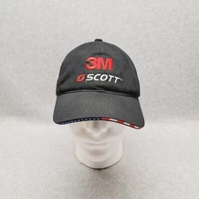 3M Scott MES Fire Safety Adjustable Hat Black Bretmor Headwear Strap back Cap