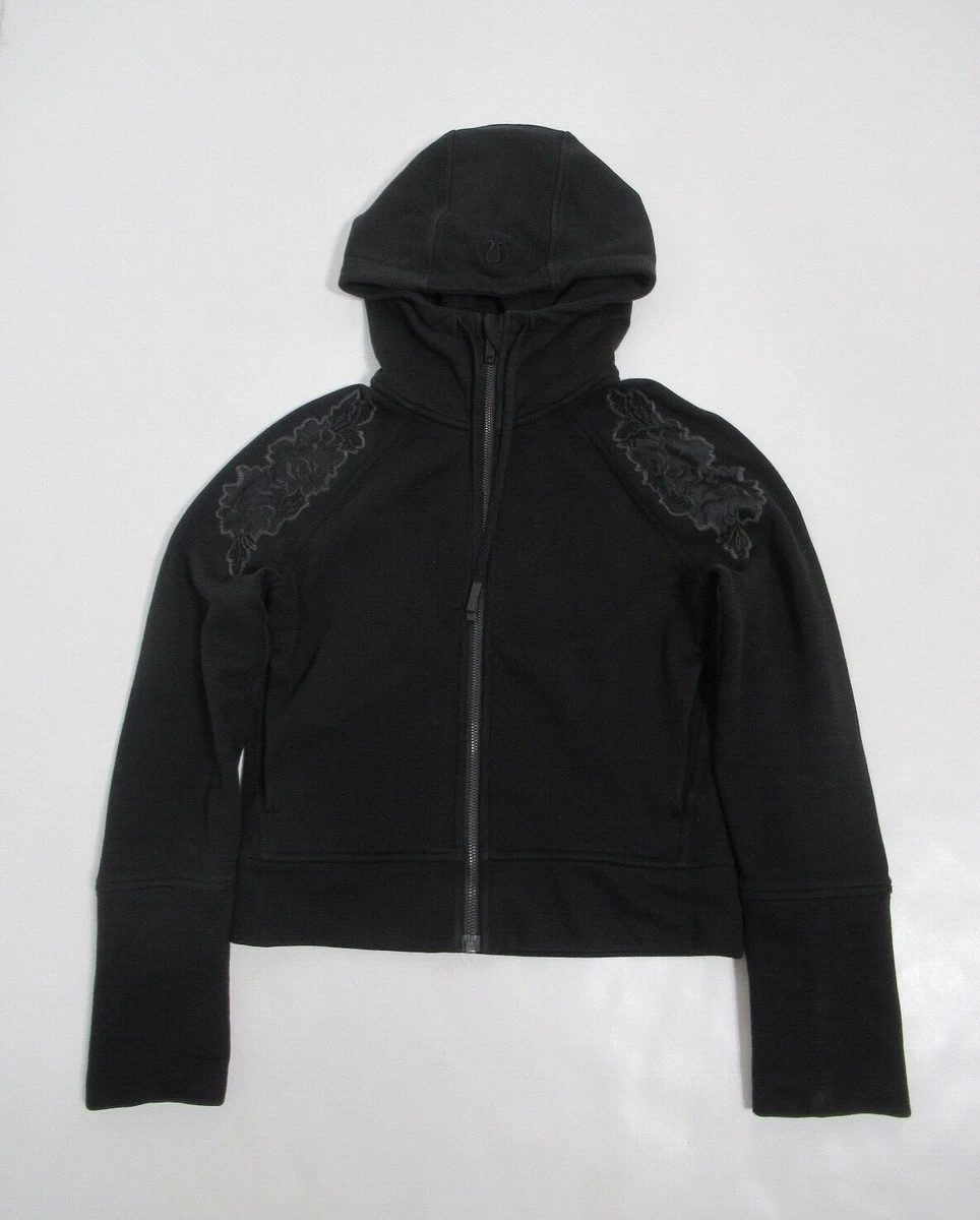 Lululemon Womenu0026#039;s Embroidered To You Hoodie Black Size 2 Full Zip |  eBay