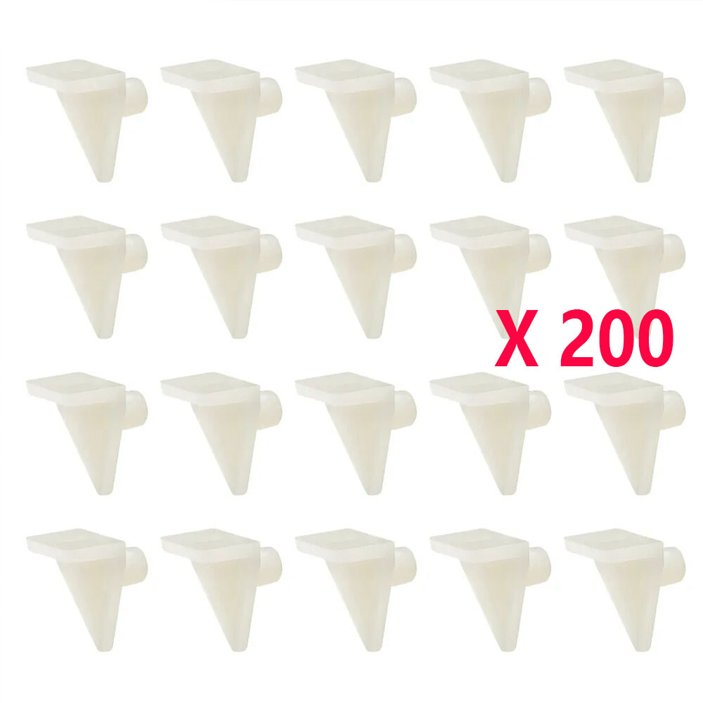 200PCS 5mm Plastic Shelf Support Pegs Clips Cabinet Bracket Holders  -image