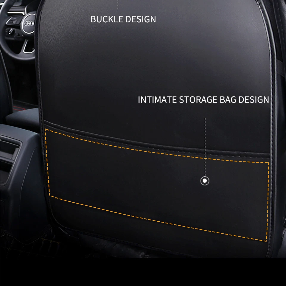 For Mazda BT-50 Car 2 Seat Covers Set Luxury PU Leather Front Cushion Protector - Image 3 of 4
