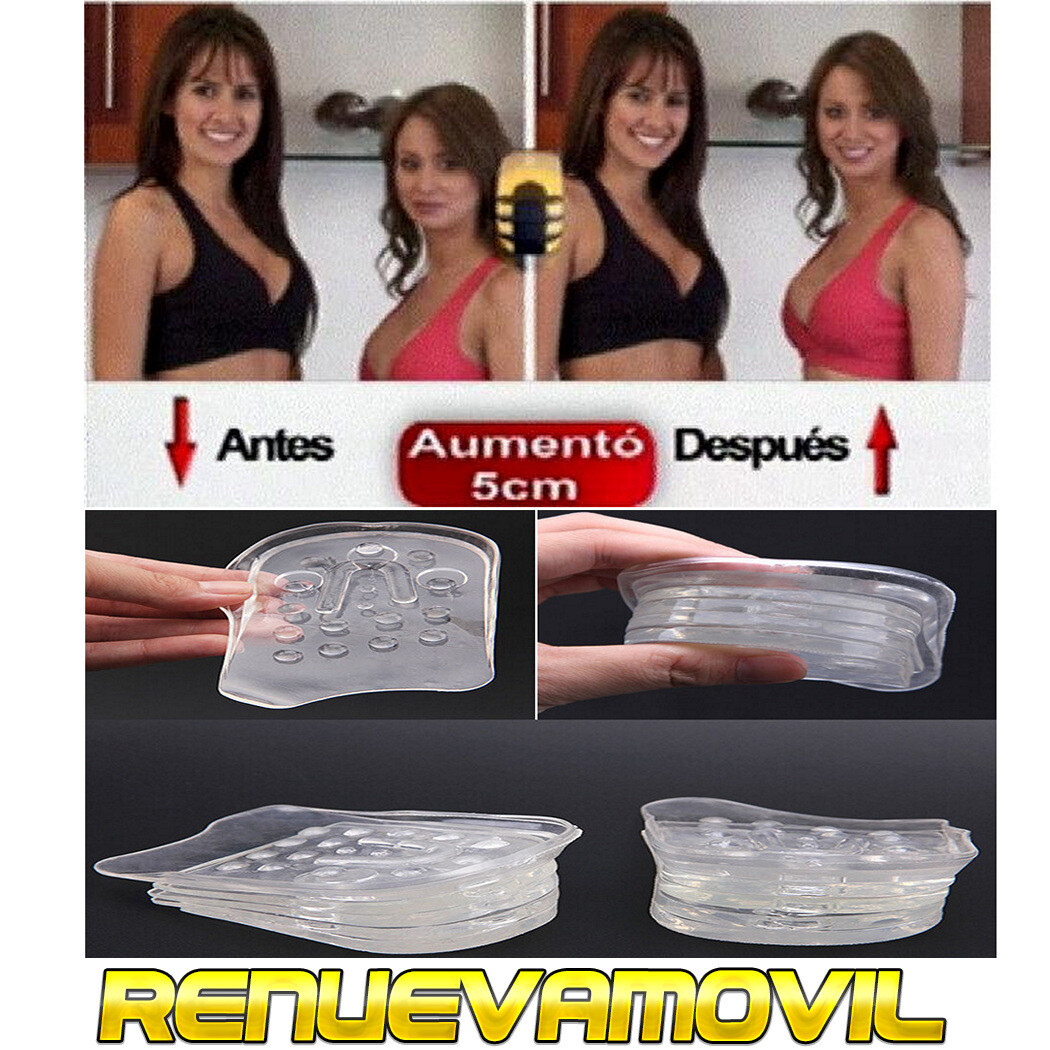 Plantillas Elevadoras Alzas De Silicona Aumenta tu estatura 5 CMS Mas alto Gel