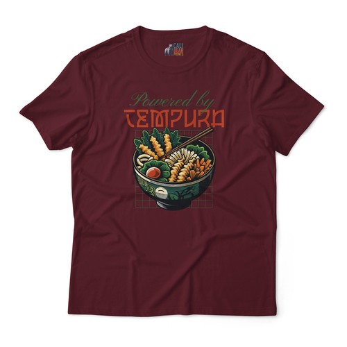 Camiseta gráfica Powered by Tempura - Camiseta amante de la comida japonesa - Unisex - Imagen 5 de 10