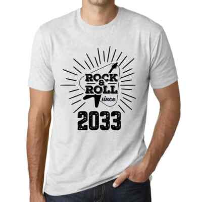 ULTRABASIC Herren T-Shirt Gitarre und Rock & Roll seit 2033 Guitar and Rock &