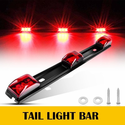 Smoked Red Light LED Bar Truck Boat Trailer Clearance Strip ID Marker Light 15''