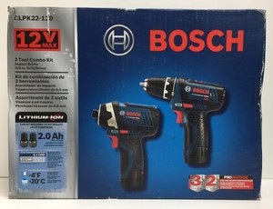 New Bosch 12v Max Li Ion 2 Tool Combo Kit Clpk22 120 346449372