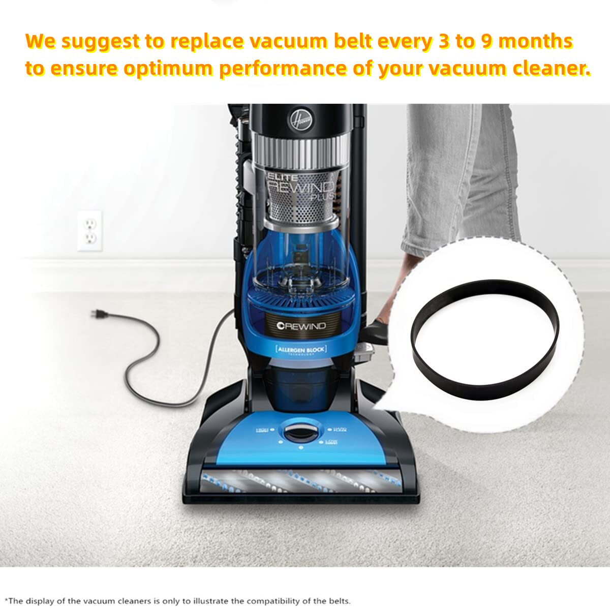 Replacement Belts for Hoover UH71200,UH71012,UH71009,UH72003 Upright