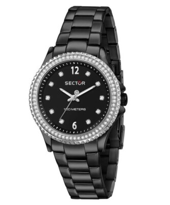 SECTOR 230 DAMEN R3253161535 UHR STAHL SCHWARZ 32mm LISTE 179  UNTERPREIS