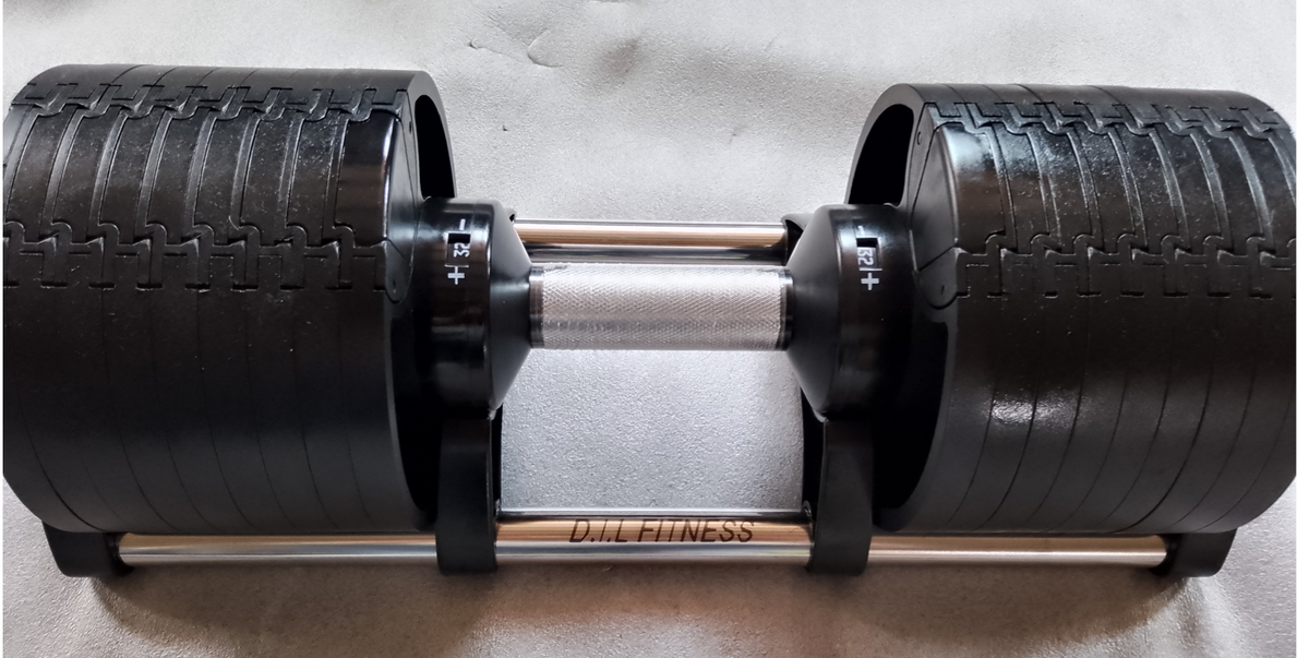 Pair Of Adjustable Dumbbells 32kg - 2 x 32kg PAIR(64kg total