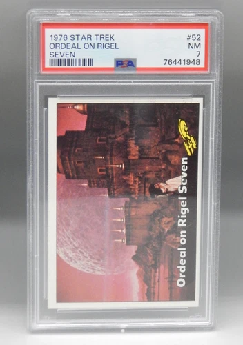 1976 vintage Topps STAR TREK trading card #52 Ordeal on Rigel Seven tos PSA 7