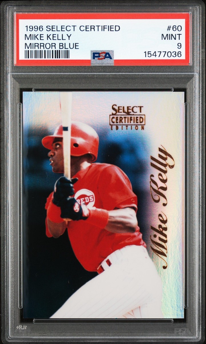 1996 Select Certified Mirror Blue Mike Kelly Card #60 PSA 9 Mint