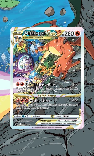 Charizard VSTAR PROMO #SWSH262 Display Case Extended Art for Pokemon Card