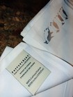 11 Pottery Barn Silver Metallic Cotton Penguin Cocktail Napkins 10"