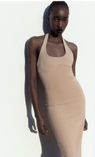 Women Zara Dress M Beige