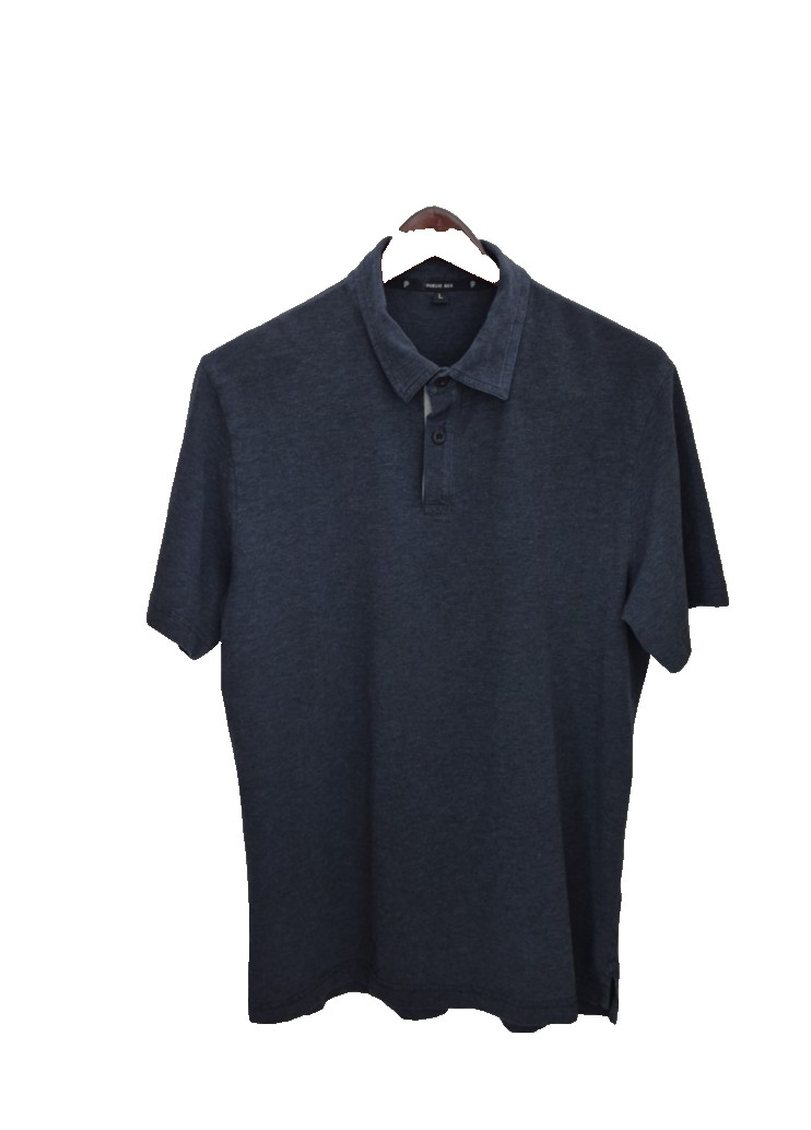 Public Rec Polo Mens Large Navy Blue Short Sleeve Performance Shirt