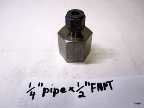 Parker 1/4" Tube O.D x 1/2" FNPT 316SS Female Connector CPI 4-8 GBZ-SS