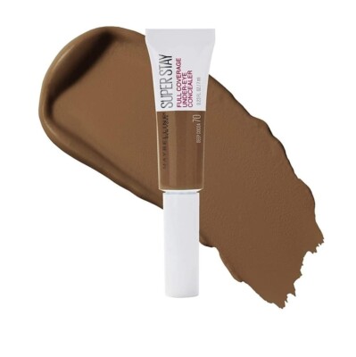 (3 PACK) Maybelline Super Stay Full Coverage 24Hr Under Eye Concealer DEEP COCOA