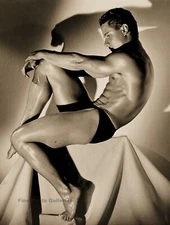 1985 GREG LOUGANIS Male Diver Semi Nude By HERB RITTS Quadtone Photo Art 16x20