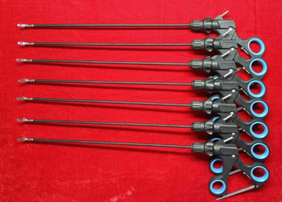 7pc Laparoscopic Fenestrated Grasping Forceps 5mmx330mm Surgical Instruments