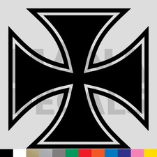 Iron Cross Vinyl Die Cut Decal Sticker - German Maltese Motorcycle Biker Outlaw Iron Cross Vinyl Die Cut Decal Sticker - German Maltese Motorcycle Biker Outlaw
