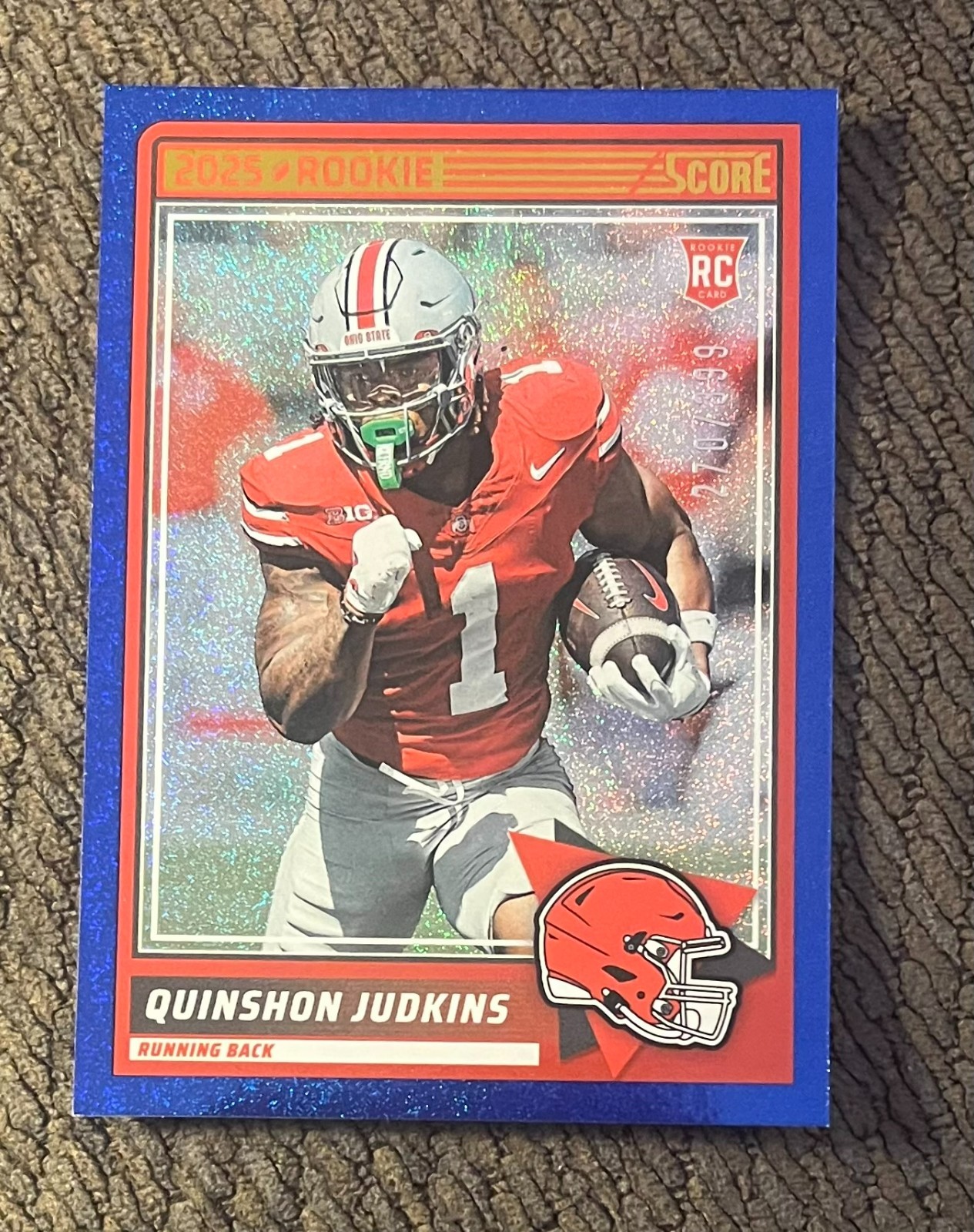 2025 Score - Rookies Quinshon Judkins #38 Blue Dots /399 (RC)