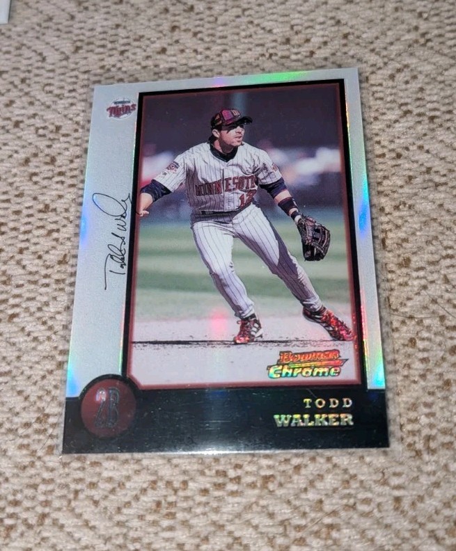 1998 TODD WALKER TOPPS CHROME REFRACTOR #54 (TWINS)