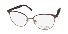 NEW OSCAR DE LA RENTA OSL 729 EYEGLASS FRAME 200 METAL PLASTIC BROWN WOMENS