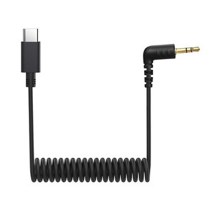 USB C à 3.5mm Câble de microphone pour aller II, Angle droit enroulé TRS6405