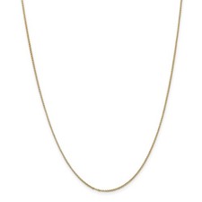 14k or Jaune 1.15mm Solide Jaseron Chaîne Pendentif W/Fermoir Pince 40.6cm -