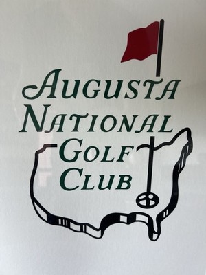 Augusta National Golf Club Logo-Vinyl Letters, Map & Flag-7.25 x9.25  (SEE PICS)