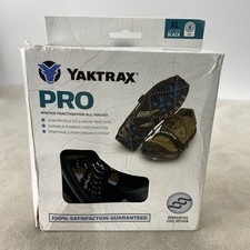 YakTrax Pro Winter Traction Cleats for Snow Ice Size XL Black One Pair Winter