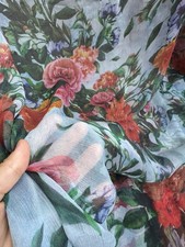 Deadstock DG 100% Silk Charmeuse Chiffon Fabric by the Yard Width 55”