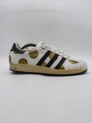 Adidas x Jeremy Scott  Men's Size 11 JS Polka Dot Blue White Superstar Sneakers