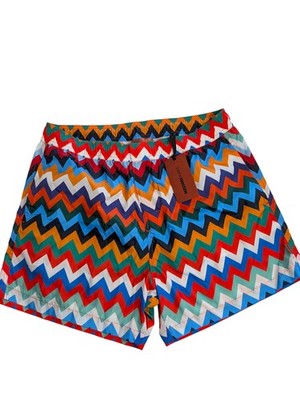 Missoni Mare Bademode Badeshorts Herren S Mehrfarbig Zickzack Print