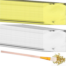 100 Pcs Foil Sheets for Crafts, Gold Silver Leaf Sheets, 5.5X5.5 Inch Art Foil P