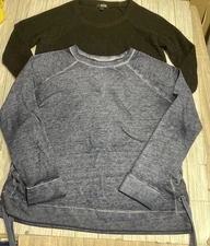 Ana Brand Lot Of 2 Long Sleeve Top/Sweater Size L & XL Black And Blue READ